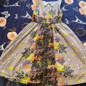 Vintage inspired fall print dress